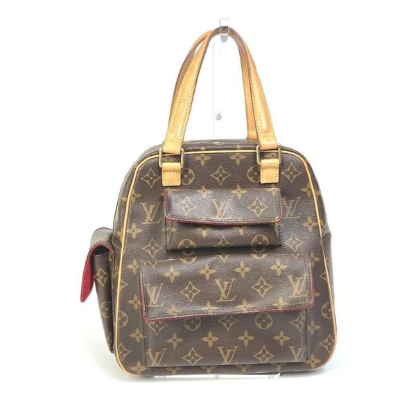 AUTH LOUIS VUITTON Monogram Exsantri Cite Tote Bag Hand Bag Brown - Picture 1 of 12